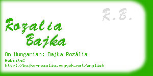 rozalia bajka business card